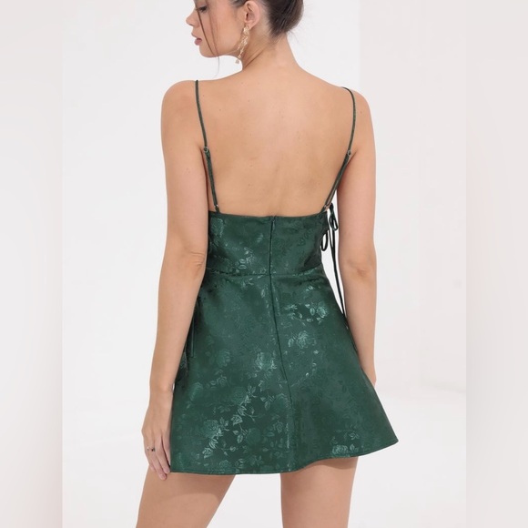 Lucy In The Sky Floral Jacquard A-Line Mini Dress - Picture 5 of 9